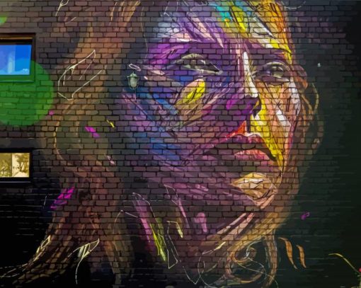 Beautiful Woman Graffiti Art Diamond Painting