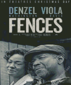 Black And White Fences Movie Poster Diamond Painting