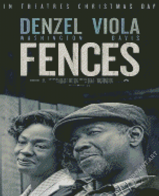 Black And White Fences Movie Poster Diamond Painting