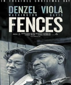 Black And White Fences Movie Poster Diamond Painting