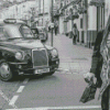 Black And White London Taxi Diamond Painting