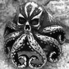 Black And White Octopus Skull Diamond Painting