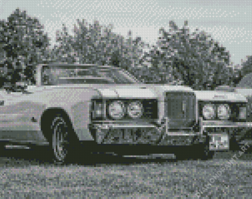 Black And White Old Mercury Convertible Diamond Painting