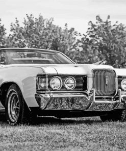 Black And White Old Mercury Convertible Diamond Painting