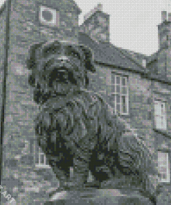 Black And White Greyfriars Bobby Diamond Painting