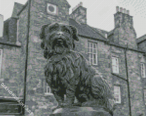 Black And White Greyfriars Bobby Diamond Painting