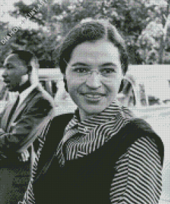 Black And White Rosa Parks Diamond Painting