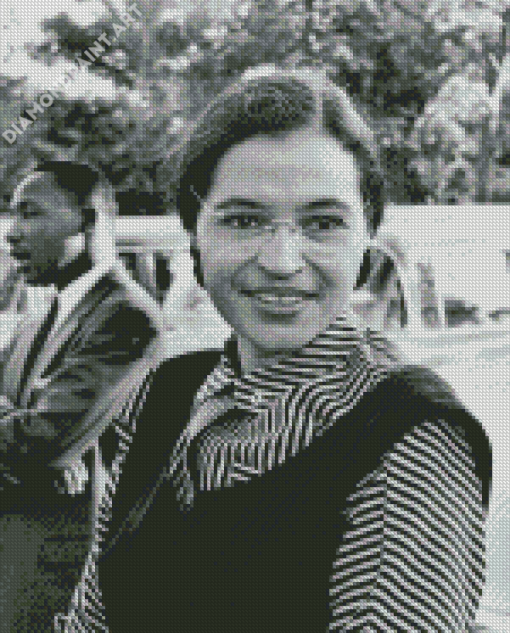 Black And White Rosa Parks Diamond Painting