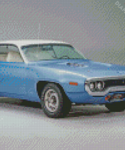 Blue 1971 Roadrunner Diamond Painting