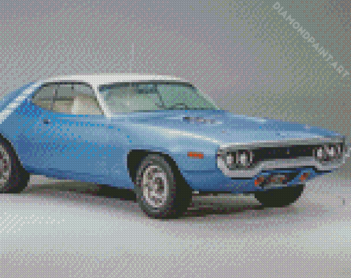 Blue 1971 Roadrunner Diamond Painting