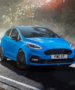 Blue Fiesta Car Diamond Painting