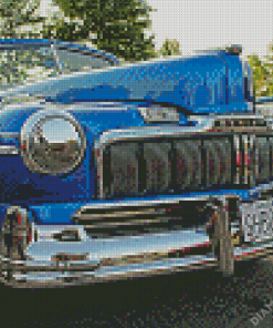 Blue Old Mercury Convertible Diamond Painting