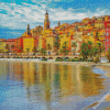 Colorful Buildings South Of France Diamond Painting