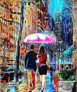 Cool Couple Rain Diamond Painting