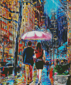 Cool Couple Rain Diamond Painting