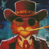 Cool Smoking Cat Diamond Painting