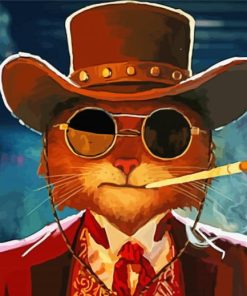 Cool Smoking Cat Diamond Painting