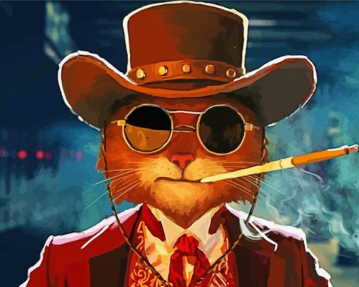 Cool Smoking Cat Diamond Painting