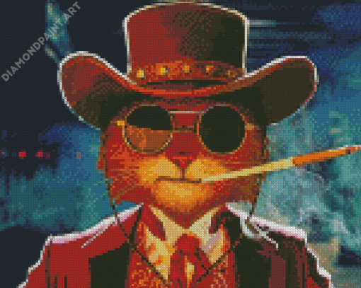 Cool Smoking Cat Diamond Painting