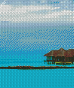 Cottage By The Blue Sea Diamond Painting