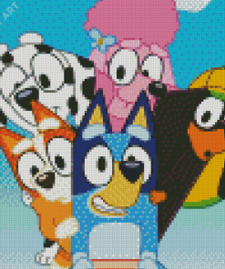 Cute Bluey Characters Diamond Painting