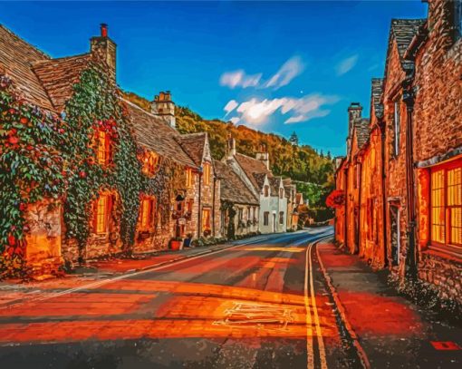 Cute English Village Diamond Painting