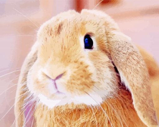 Cute Brown Female Bunny Diamond Painting