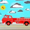 Fire Truck Diamond Painting