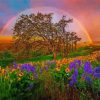 Flowering Rainbow Landscape Diamond Painting