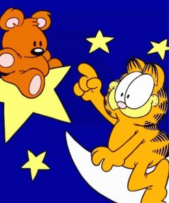 Garfield And Teddy Bear Diamond Painting