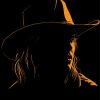 Girl With Cowboy Hat Silhouette Diamond Painting