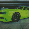 Green Dodge Hellcat Car Diamond Painting