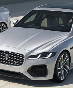 Grey Jaguar Xf Car Diamond Painting