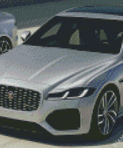 Grey Jaguar Xf Car Diamond Painting