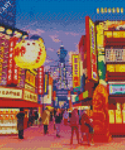 Japan City Illustration Diamond Painting