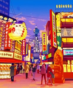 Japan City Illustration Diamond Painting