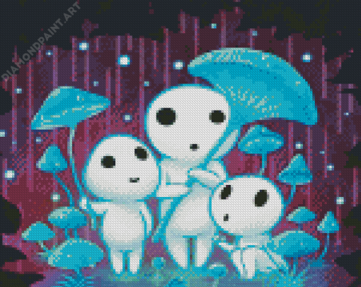 Kodama Game Characters Diamond Painting