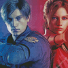 Leon And Claire Resident Evil Diamond Painting