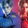 Leon And Claire Resident Evil Diamond Painting