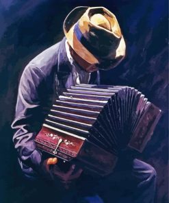 Man Playing Accordian Diamond Painting