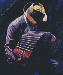 Man Playing Accordian Diamond Painting