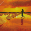 Men In Salt Pools Silhouette Diamond Painting