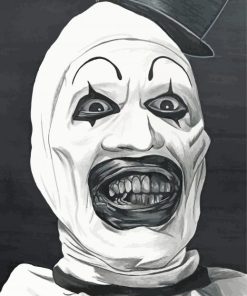 Monochrome Art The Clown paint by numbers