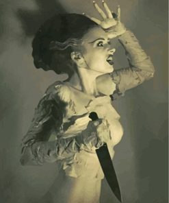 Monochrome Bride Of Frankenstein Diamond Painting