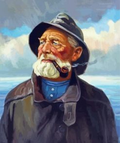 Old Sea Captain Diamond Painting