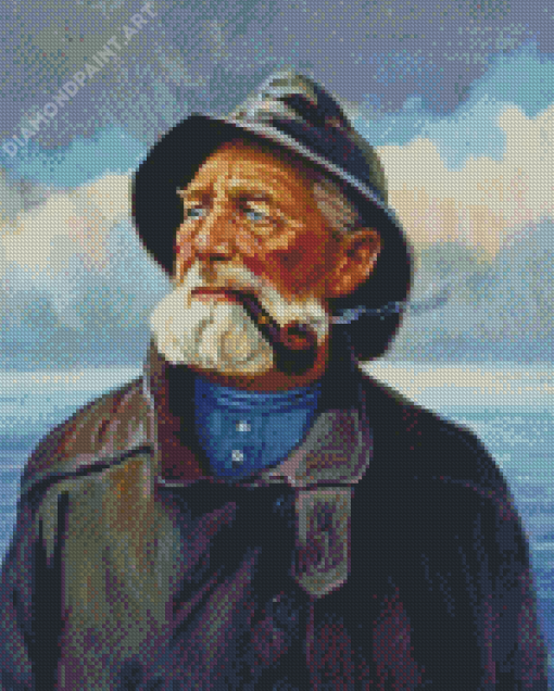 Old Sea Captain Diamond Painting