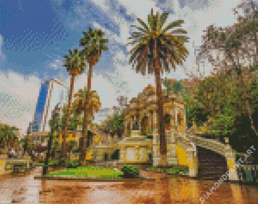 Santa Lucía Park Santiago Chile Diamond Painting