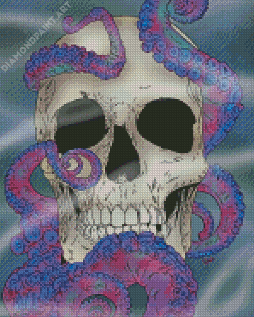 Skulltopus Art Octopus Skull Diamond Painting