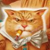 Smoking Cat Diamond Painting