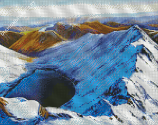 Snowy Striding Edge Art Diamond Painting